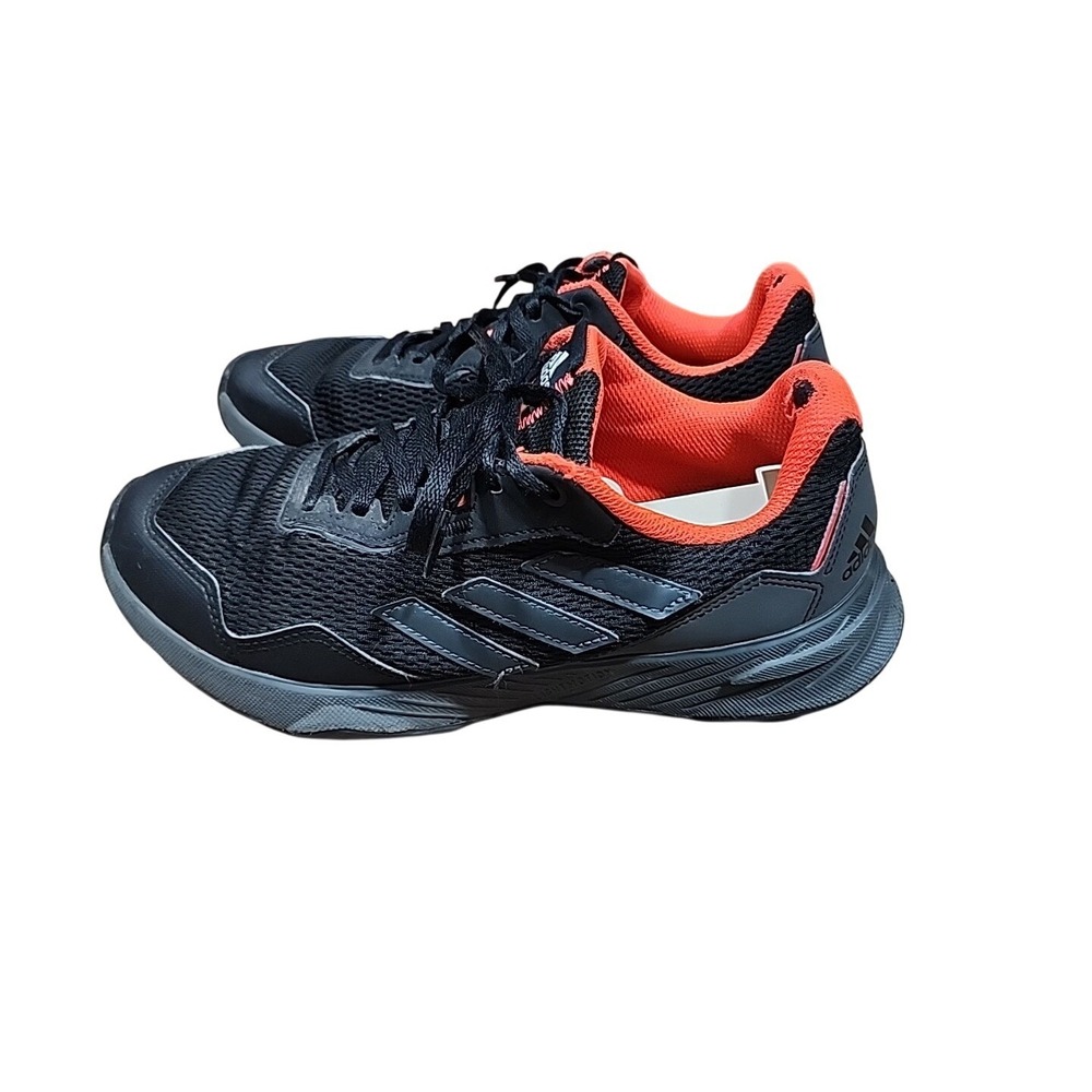 Adidas Mens Tracefinder Trail Running Black Neon Red Orange Gray Sneakers 8.5